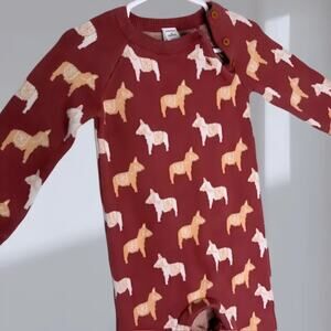 Nordstrom Knit Llama Print Footless Romper (Baby 12 Months)